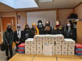 Morgan Academy Pupils and their Shoeboxes